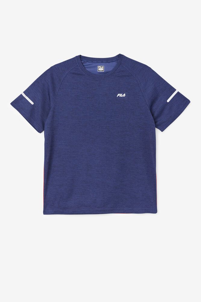 Fila Eros Crew Navy T-Shirt Mens - NZ 52761-AZIN